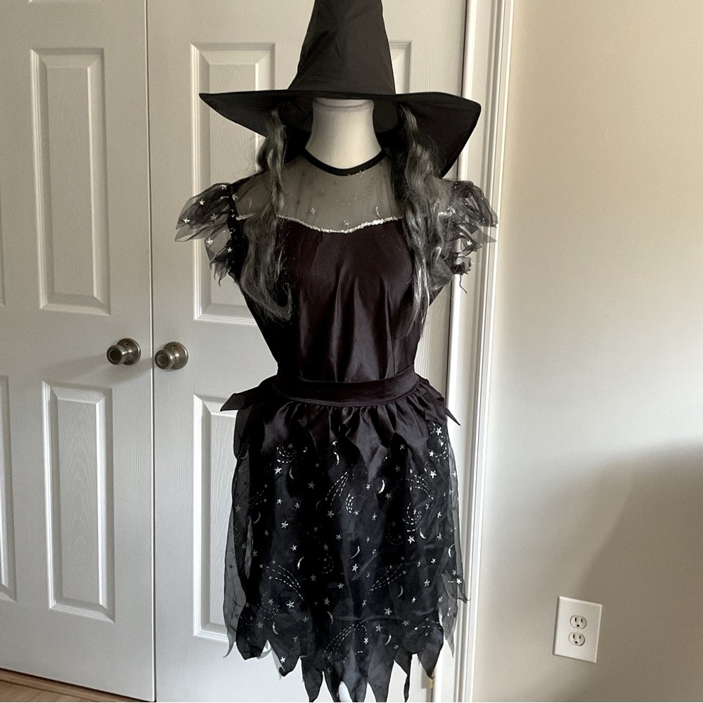 Black Witch Costume with Hat